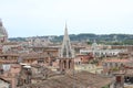 View of rome city from height beautiful city scape of rome city center