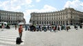 View of Rome city Piazza della Reppublica on June 1, 2014 Royalty Free Stock Photo