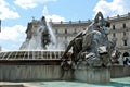 View of Rome city Piazza della Reppublica on June 1, 2014