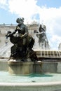 View of Rome city Piazza della Reppublica on June 1, 2014