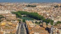 View of Rome from the Dome of St. Peter`s Basilica, Italy Royalty Free Stock Photo
