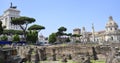 View on Rome, the Imperial Forum area and the Trajan column