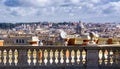 Marble balustrade in Rome Royalty Free Stock Photo