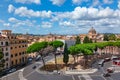 View of Rome from the Palazzo Vittoriano Royalty Free Stock Photo