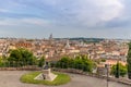 View of Rome from Pincian Hill - Rome, Italy Royalty Free Stock Photo