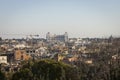 View of Rome from Pincio hill Royalty Free Stock Photo