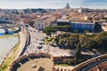 View of Rome and Vatican City from a window of Castel Sant`Angelo, Italy Royalty Free Stock Photo