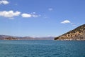 View of Romvi island and Koronisi island in Tolo, Greece