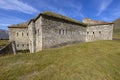 View of Ronce Fort on the Mont-Cenis lake between the Italian Val di Susa and the French Maurienne valley, France