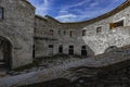 View of Ronce Fort on the Mont-Cenis lake between the Italian Val di Susa and the French Maurienne valley, France