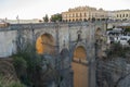 View of Ronda old stone bridge (other side), Malaga, Spain Royalty Free Stock Photo