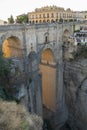 View of Ronda old stone bridge (other side), Malaga, Spain Royalty Free Stock Photo