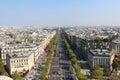 The view from the roof of the diverse architecture of Paris. Royalty Free Stock Photo