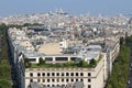 The view from the roof of the diverse architecture of Paris. Royalty Free Stock Photo
