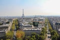 The view from the roof of the diverse architecture of Paris. Royalty Free Stock Photo