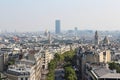 The view from the roof of the diverse architecture of Paris. Royalty Free Stock Photo