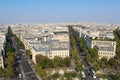 The view from the roof of the diverse architecture of Paris. Royalty Free Stock Photo