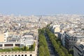 The view from the roof of the diverse architecture of Paris. Royalty Free Stock Photo