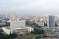 View from roof of hotel Ukraina. Moscow. White house. Royalty Free Stock Photo