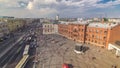 The view from the roof on Ligovsky Prospekt and Moskovsky train station timelapse. Russia. Saint-Petersburg.