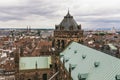 Green roof of the Strasbourg Cathedral Royalty Free Stock Photo