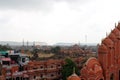 The view from the roof terrace of Hawa Mahal in Jaipur