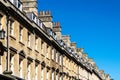 View of the roofline along Milsom Street south west side, Bath, England Royalty Free Stock Photo