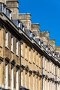 View of the roofline along Milsom Street south west side, Bath, England Royalty Free Stock Photo