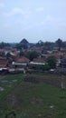 view of the roofs of dense residential houses Royalty Free Stock Photo