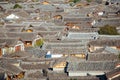 View of the roofs of the Chinese old city of Lijiang Royalty Free Stock Photo