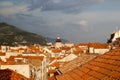 view of the roofs of the magnificent old town of Dubrovnik from