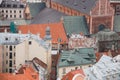 View on the roofs of old houses, Riga, Latvia