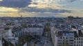 View of the roofs of Paris with the Eiffel Tower, Saint-Eustache Church and La DÃÂ©fense. France