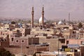 View on roofs in residential area of Kashan city, Iran.