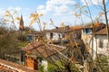 View of the roofs and Saint-Orens church in Montauban