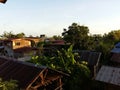 A view on the roofs in a thai village in Isaan