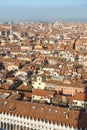 View of the roofs of Venice from the top of the San Marco Campanile in Venice, Italy Royalty Free Stock Photo