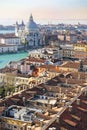 View of the roofs of Venice from the top of the San Marco Campanile in Venice, Italy Royalty Free Stock Photo