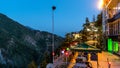 View of rooftop cafe in Mcleodganj, Dharamshala, Himachal Pradesh Royalty Free Stock Photo