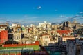 View from a rooftop terrace over the Center of Havana in Cuba Royalty Free Stock Photo