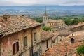 View on rooftops and Luberon valley in Bonnieux, Provence France Royalty Free Stock Photo