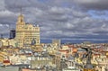 View of rooftops in Madrid Royalty Free Stock Photo