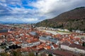 View of rooftops of old town of Heidelberg, Germany