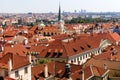 View of the rooftops of Prague Castle on a sunny day Royalty Free Stock Photo