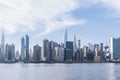 View from from Roosevelt Island to Midtown East buildings. Skyline of East side of Manhattan Royalty Free Stock Photo