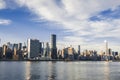 View from from Roosevelt Island to Midtown East buildings. Skyline of East side of Manhattan Royalty Free Stock Photo