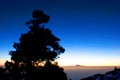 view from Roque de los Muchachos to mount Pico de Teide on Tenerife