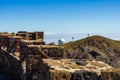 View from Roque de los Muchachos viewpoint over the astronomical observatories to the horizon