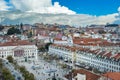 View of Rossio square in the central Lisbon, Portugal