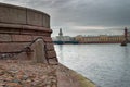 The view of Rostralnaya column in SaintPetersburg Royalty Free Stock Photo